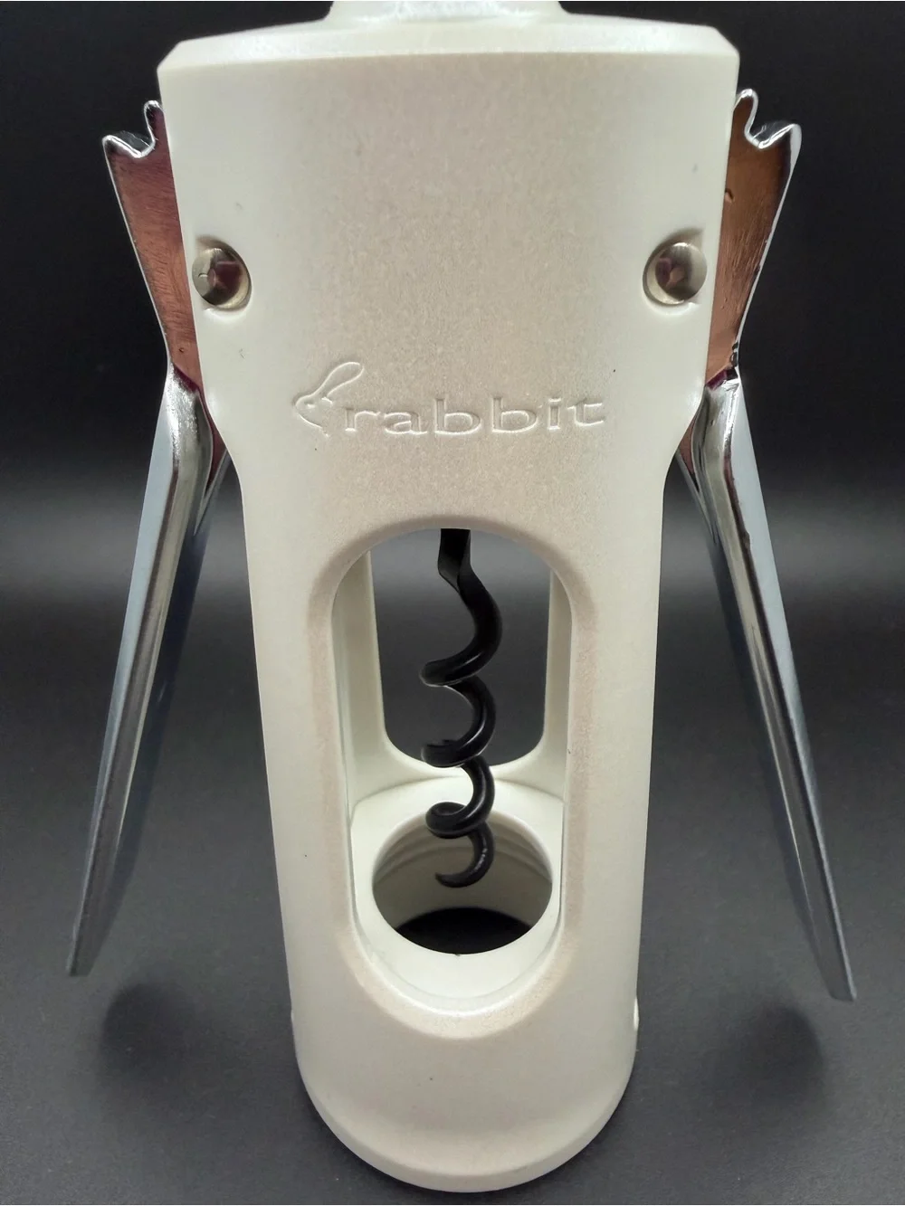 Rabbit White Wing Corkscrew with Built-In Bottle Opener